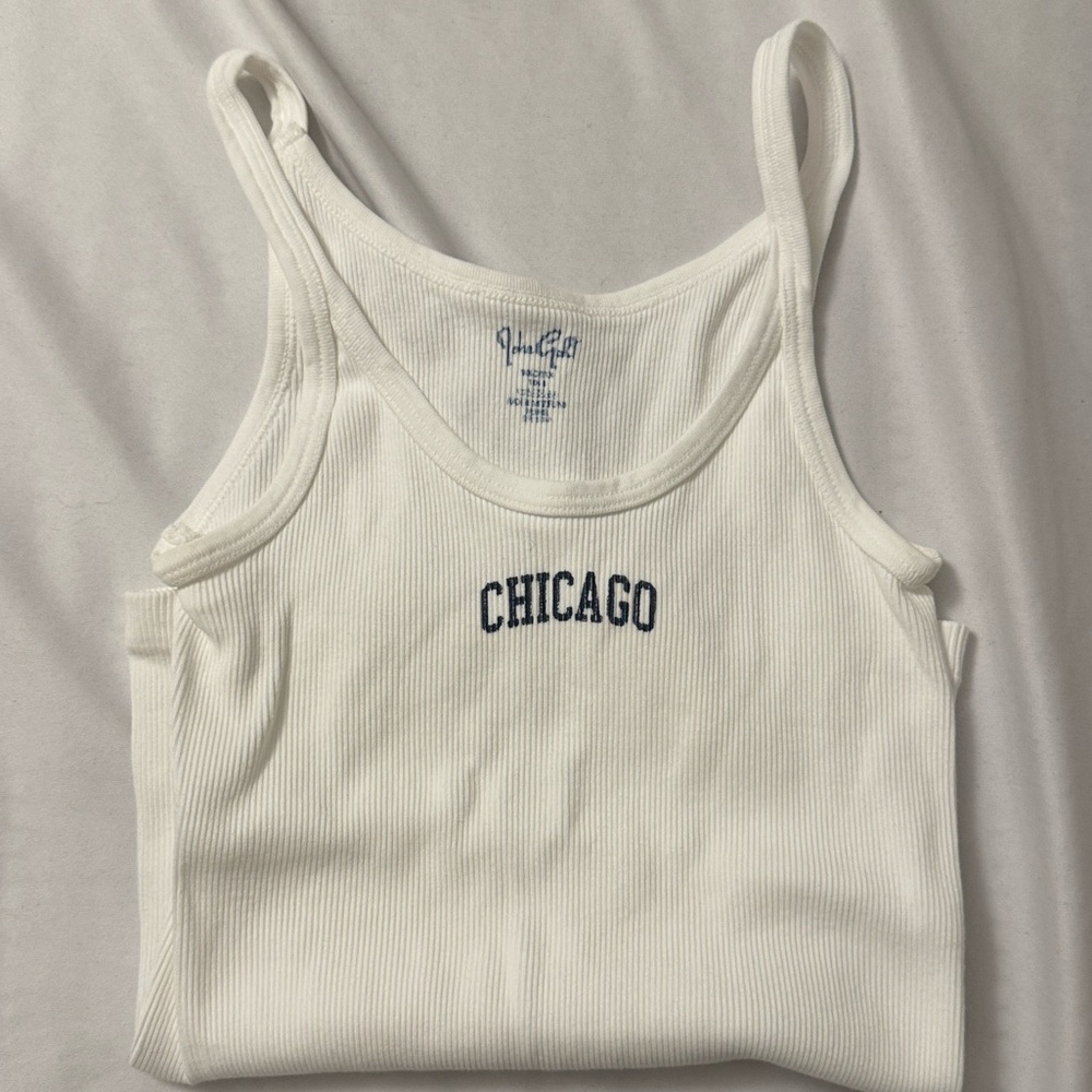 Brandy Melville White Ribbed Tank